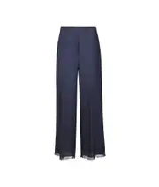 PANTALONE LINO SFRANGIATO 44 Black