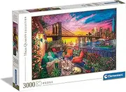 [Clementoni] 33552 - Collection Manhattan Balcony Sunset - Jigsaw Puzzle 3000 Pieces, Jigsaw Puzzle for Adults, Made in Italy, Horizontal