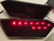 16-18 POLARIS RZR XP TURBO -BLACK LED TAIL LIGHTS PAIR -tinted smoked USA