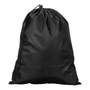 Clothes Storage Drawstring Bag 15.7" Bedding Organizer Bags, Black