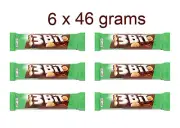 6 x 3BIT Milk Chocolate & Hazelnut Cream Covered Biscuit Bars 6 x 46g 1.6oz