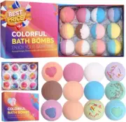 Bath Bomb Set, Organic Fizzies for Women & Kids, Essential Oils, Gift Set