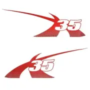 MasterCraft Boat Graphic Decals 7501562 | X35 Viper Red (Set of 2)