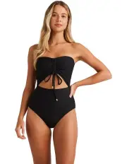 [Billabong] Tanlines Bandeau One Piece in Black
