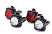 Rechargeable LED Bike Light set, 2 Front Bicycle Headlights, 2 Rear Tailligts