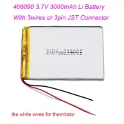 3.7V 3000mAh 11.1Wh Lipo Li-ion Battery NTC Thermistor JST 3Pin Connector 406090