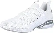 [PUMA] Men's Axelion Cross-Trainer, Charcoal Gray-Blazing Yellow
