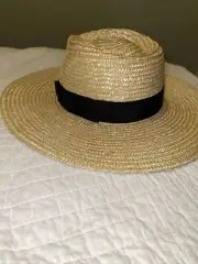 Brixton Women's Joanna Straw Sun Hat Honey Size Medium New With Tags 4.5” Brim