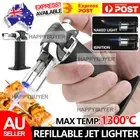 Windproof Jet Lighter Butane Gas Refillable Baking Flame Welding Torch Outdoor