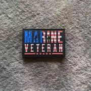 Marine Veteran Flag PVC Patch