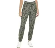 Orvis Ladies'-Women's Tencel Jogger Green Camouflage Pants With Pockets 1