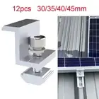 12pcs Yacht Solar Panel Stand RV Roof End Clamp Mounting Photovoltaic Bracket