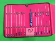 Fount Liposuction cannulas Set face fat transfer for Plastic Surgery set 24 pcs