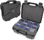 CASEMATIX Top Loader Card Storage Case for Trading Cards Fits 450 3" x 4" 35pt Toploaders Case or 100 One Touch Card Holders, Hard Shell Toploader Storage Box with 12 Precut Card Case Dividers