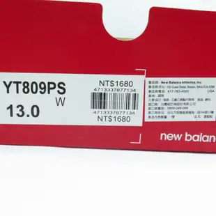 New Balance 809 中童 護趾涼鞋 寬楦 魔鬼氈 YT809PS 水晶粉【iSport愛運動】
