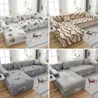 Printed Corner Sofa Covers for Living Room 1/2/3/4 Seater Elastic Slipcovers