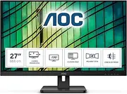 AOC 27E2QAE - 27" FHD Monitor, 75Hz, 4ms, IPS, Speakers, FlickerFree, LowBlue Mode (1920x1080 @ 75Hz, 250cd/m², HDMI/VGA/DP)