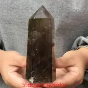 0.77LB Natural Smokey Citrine Quartz Obelisk Quartz Crystal Point Wand XA2911