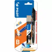 Pilot FriXion Erasable Rollerball Set 1.0mm Single Pen With 3 Refills Black Ink