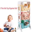 3 Tiers Kids Toys Organizer Shelf Large Capacity Books Toy Storage Rack Playroom