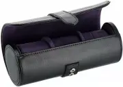 WOLF 305628 Blake Watch Roll, Black Pebble
