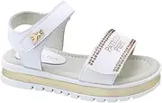 [PATRIZIA PEPE] Kids PK301.27_28 Flat Sandal, EU, White platinum., 11 AU