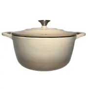 FOOD NETWORK 5 QT ENAMELED CAST IRON DUTCH OVEN ALMOND