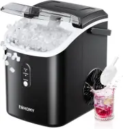 Nugget Ice Maker Countertop, 34 Lbs per Day, Portable for Home/Party/Rv/Camping