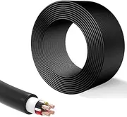 14AWG Oxygen-Free Copper Core Cable 4-core Highly Flexible Mobile Cable UL2501 Standard Flame Retardant 10/30/100FT UL Certified Cable Can Be Customized(30FT-4C)
