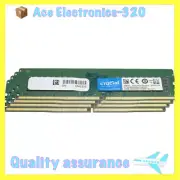 Lot of 4 Crucial 16GB DDR4 2400MHz NON-ECC UDIMM PC4-19200 288PIN Desktop Memory