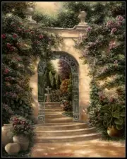 Watson's Garden I - DIY Chart Counted Cross Stitch Patterns Needlework DMC Color