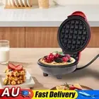 110-220 V Compact Snack Maker Fun Cooking 350 W Mini Waffle Maker (Red EU Plug)