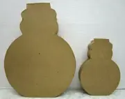 Unfinished Papier Mache Snowman Shaped Boxes Set of 2 Arts and Crafts paintable
