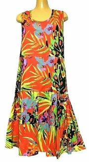 TS TAKING SHAPE plus size L / 22 Full Blooms Dress natural cotton NWT rrp$120!