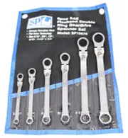 SP Tools SP10676 - Gear Spanner Set Double Ring 6 Piece SAE Locking Flex Head