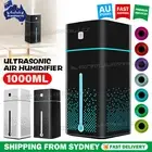 1L Ultrasonic Air Humidifier Mist Aroma Diffuser Oil Purifier LED Light USB AUS