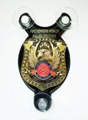 Firefighters Honor Fallen Brother - Salute our Heroes FDNY car shield