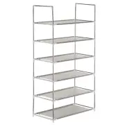 6-Tier Shoe Rack Shoe Tower Shelf Storage Organizer Cabinet Stackable F6B6