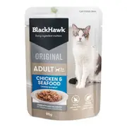 Black Hawk Original Chicken Seafood in Gravy Wet Cat Food - 85g