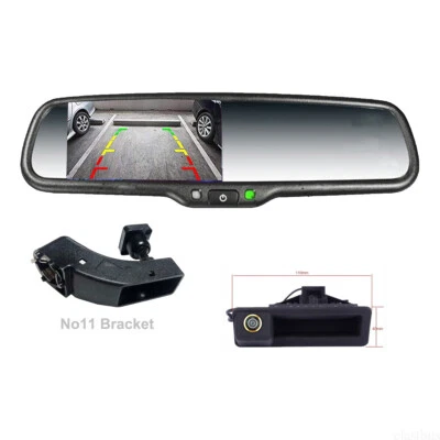 4.3" Car Rear View Mirror Monitor No11 Bracket+Reversing Camera For BMW 328i