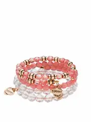 Alex and Ani Set of 3 Mirage Bohemian Jewel Wrap Bracelets rose a14gg12rg