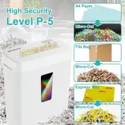 Micro Cut Paper 6 Sheet Capacity P5 Security Level For Home Office