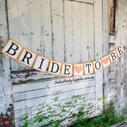 Bride To Be Rustic Paper Banner