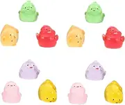 BESTOYARD 12pcs Miniature Glow in The Dark Chick Statue Cute Luminous Resin Chickens Figurines for Micro Landscape Fairy Garden Party Favors