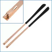 2pcs Rose Gold 14cm Metal Eyeglass 5mm Temples Frame Glasses Spring 1.2mm Hinge