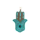 Hamsa ceramics arabesque colored stone handmade Norit Teva Designed wall gift