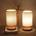 Wood Bedside Lamp Dimmable Warm White Bulb Minimalist Novelty Romantic Lights