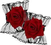 [SAFIGLE] Fancy Gothic Lace Gloves Short Lace Hand Sleeve Elastic Wrist Cuff Wedding Halloween Lolita Costumes