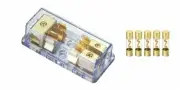 60 Amp 4-Gauge In 2 8-Gauge Out AGU Fuse Distribution Block Dual Holder