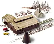Walthers Cornerstone N Scale Model 174 Brown Scale Mountain Lumber Chevron Sawmill - Kit, (933-3236)